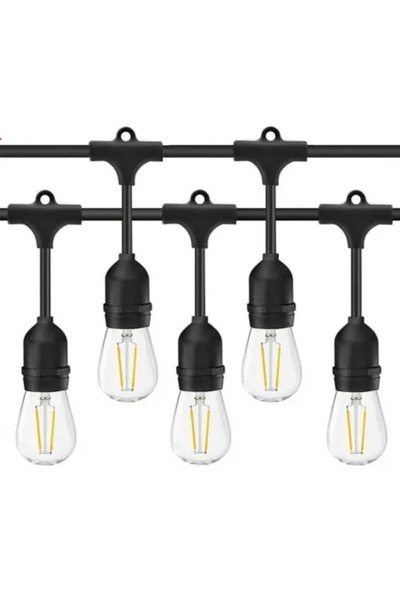 OEMN Ghirlandă luminoasă, 20 m, 20 becuri, conectabile, 2 filamente per bec, 220 V