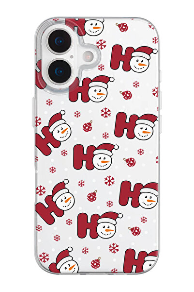 shoptocase iPhone 17 Uyumlu Yılbaşı-3 Desenli Şeffaf Silikon Telefon Kılıfı