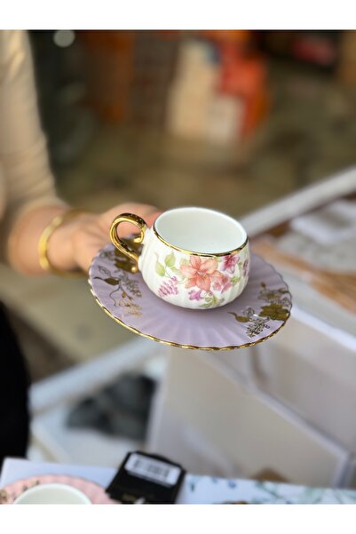 Hediye Köşkü Acar Lüks Porselen Luxury 6 Kişilik Kahve Takımı
