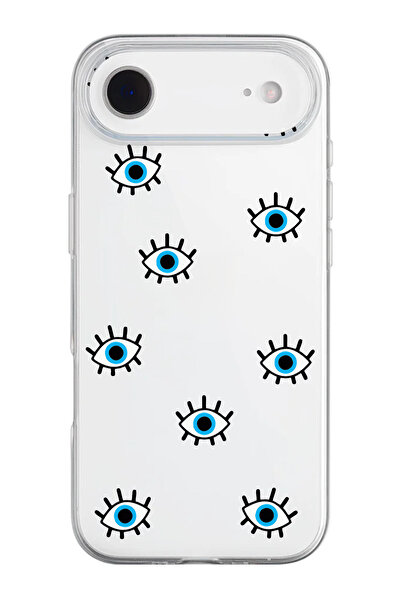 shoptocase حافظة هاتف من السيليكون الشفاف بنمط عيون الشر متوافقة مع هاتف iPho...