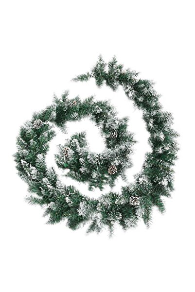 OEM Artificial Christmas Garland, 2.7 M, With Snow and Cones, Festive Decor Indoor/Outdoor