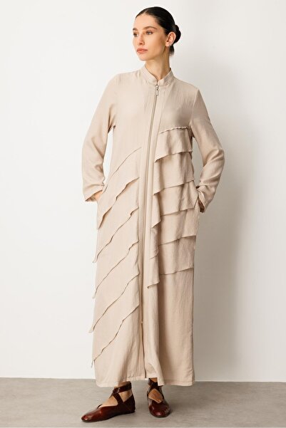 Micca Volan İpekçe Kap Ferace-Taş