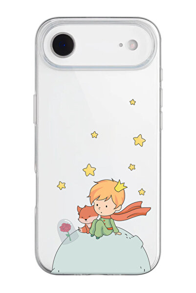 shoptocase iPhone 17 Air Compatible Little Prince-1 Patterned Transparent Silicone Phone Case