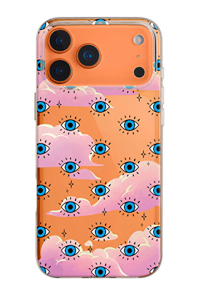 shoptocase حافظة هاتف من السيليكون الشفاف بنمط عيون السحاب متوافقة مع هاتف iP...