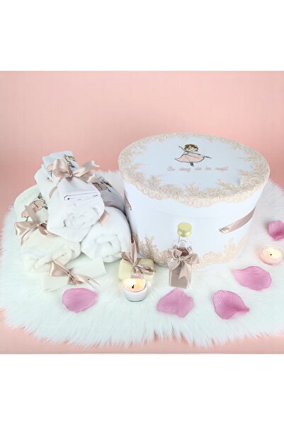 Inovius Trusou Botez cu 8 Piese Brodat, Balerina, Culoare Roz Somon - TB268