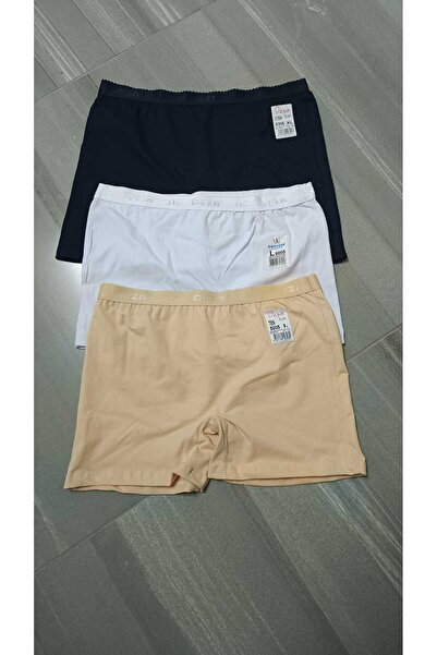 LYZALÜX 3 LÜ ADET ANNE KADIN PENYE BOXER %100 PENYE RAHAT ESNEK LİKRALI