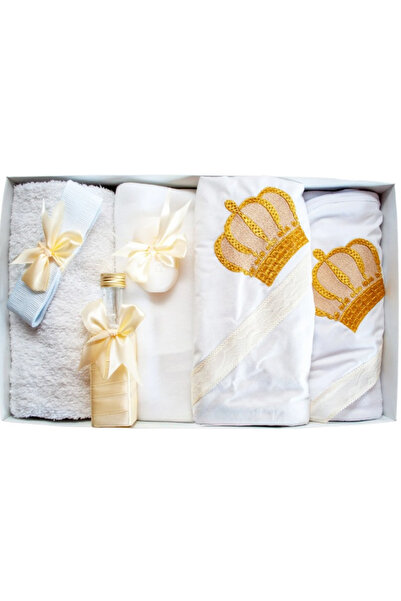 Inovius Trusou Botez 7 piese, personalizat cu broderie - "Cu drag de la Nasi"...