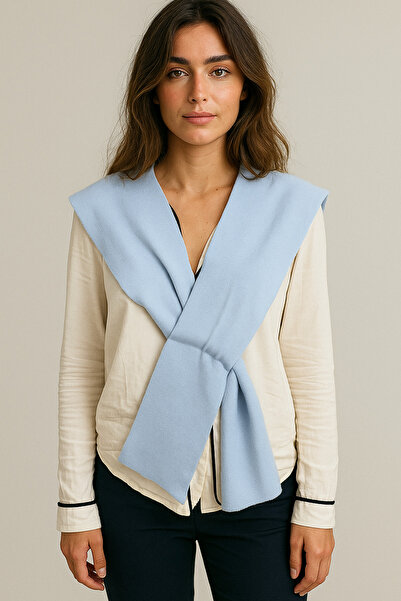 Sebir Moda Single Color Knitwear Acrylic Daily Office Shawl