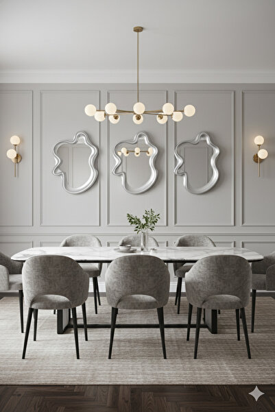 Generic Elegant mirror set with a luxurious frame, adding a touch of sophistication to any space. 67 x 49 cm