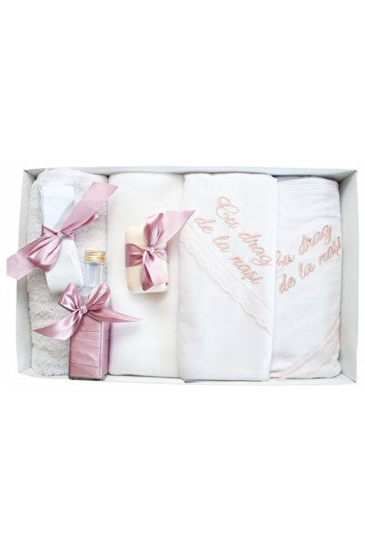 Inovius Trusou Botez cu 7 piese personalizat cu broderie - "Cu drag de la Nas...