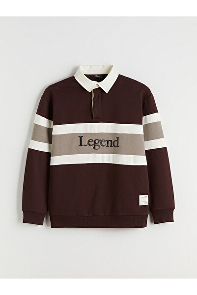 LC Waikiki Polo Neck Printed Men's Sweatshirt