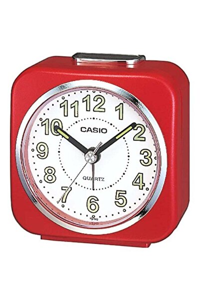 Casio Analog Table Alarm Clock Red/White