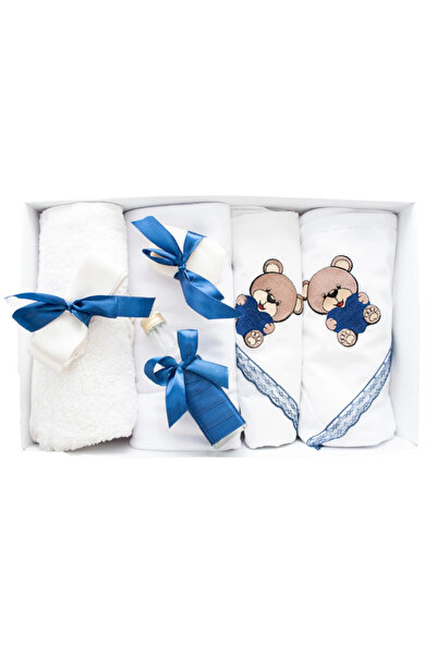 Inovius Trusou Botez 7 Piese, Bleumarin, Ursulet Brodat - TB153