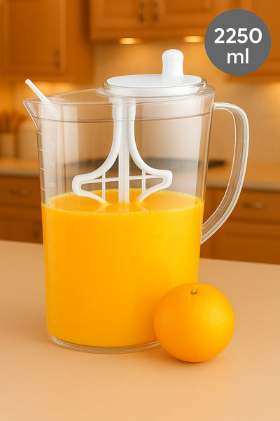 Nesto Home 2250 ml Karıştırıcılı Sürahi-Kapaklı Soğuk İçecek Sürahisi