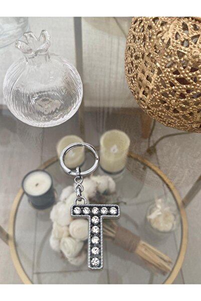 Bellinzona Breloc și pandantiv din oțel cu zirconiu, litera T