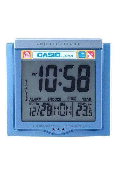 Casio Wake Up Timer Alarm Desk Clock Blue/Grey
