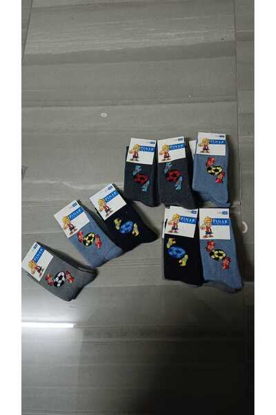 LYZALÜX HAVLU ÇOCUK ÇİF TABANLI ÇORAP 12 Lİ