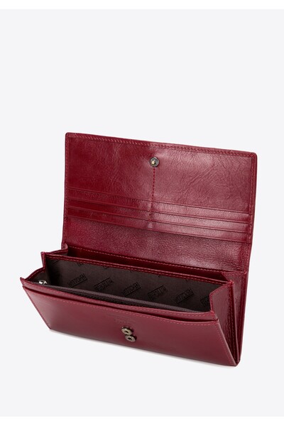 Wittchen Women's leather wallet, oblong, red, red, leather