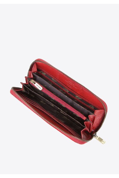 Wittchen Women's Retro Leather Wallet Red Genuine Leather