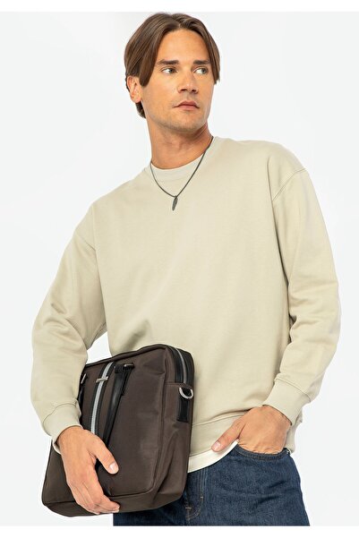 Wittchen Men's 15.6" Laptop Bag with Ribbon, Olive Green Polyester