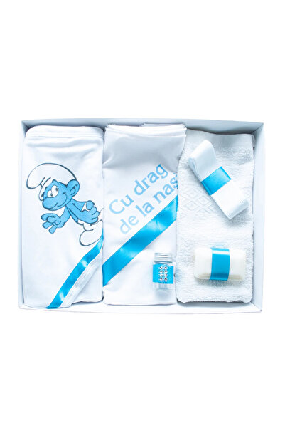 Inovius Trusou Botez, 6 Piese cu Text Imprimat "Cu drag de la nasi", Turcoaz,...