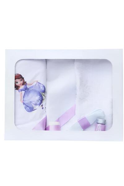 Inovius Trusou Botez 6 piese cu text imprimat, Printesa Sofia, LILA - TB120