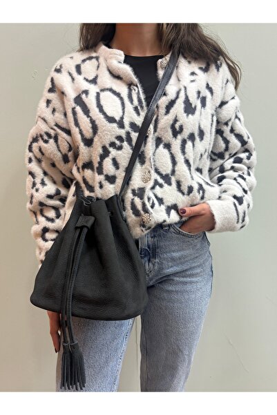 MaVaux Urban Series Genuine Nubuck Leather Tasseled Puppy Women's Bag