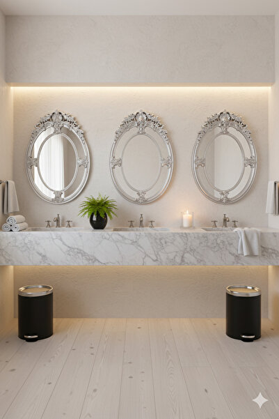 Generic Elegant mirror set with a luxurious frame, adding a touch of sophistication to any space. 80 x 54 cm