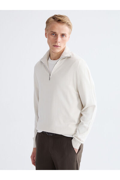 LC Waikiki Ανδρικό πλεκτό πουλόβερ με ψηλό γιακά με φερμουάρ