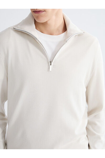 LC Waikiki Ανδρικό πλεκτό πουλόβερ με ψηλό γιακά με φερμουάρ