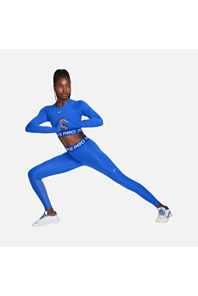 Nike Pro Dri-Fit 365 Crop Ls Women's Blue Long Sleeve