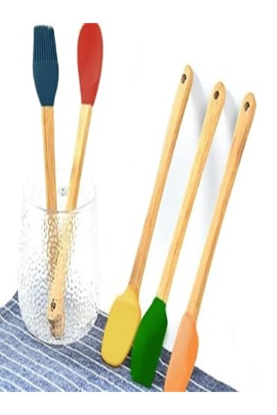 RİVO HOME DECOR Silicone Spatula Set 5 Pieces