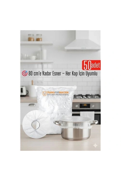 shopwave 50-Piece Pot Lid - 80 cm Flexible Stretch Cover Set, for Food Preservation