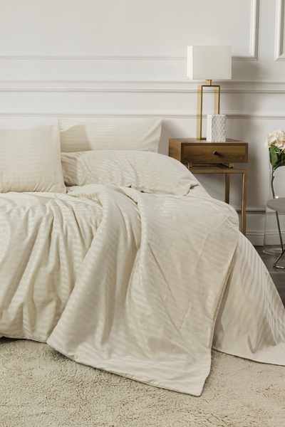 BESTİNA GOLD Cotton Satin Single Duvet Cover Set