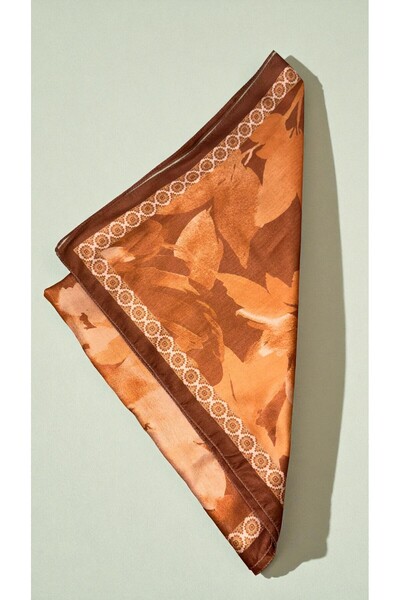 Lavena scarfs Fall Series Floral Pattern Cotton Digital Soft Shawl - Tile