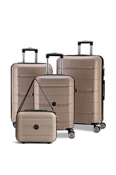 Fiyaka My-pp 4'lü tekerlekli kırılmaz set valiz Polipropilen Süper esnek kırı...