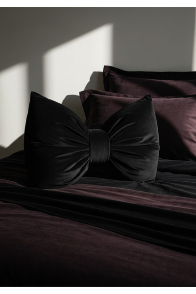 FARCY Velvet XXL Bow Appearance Decorative Pillow Bow Fabric Gift Pillow Throw Pillow Cushion