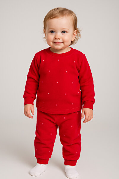 Oz Baby Baby Girl Winter Patterned Fleece Set - Girls' Winter Clothing Set