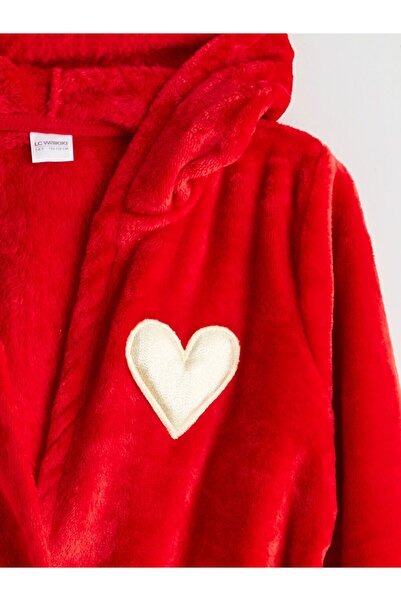LC Waikiki Lcw Kids Hooded Girls' Plush Dressing Gown