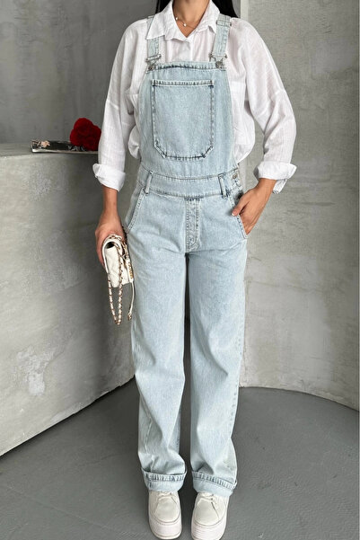 NUVIRAA Blue d2514 snow wash overalls