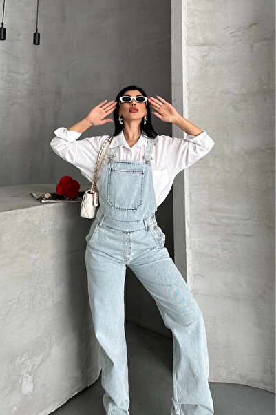 NUVIRAA Blue d2514 snow wash overalls