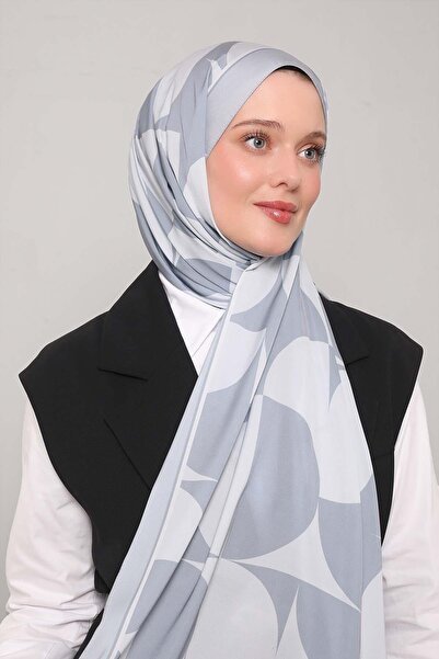 Levidor Gümüş Dairesel Desen Club Şal