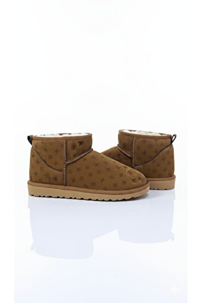 Pierre Cardin Printed Women's Plush Suede Tan Daily Boots 55391