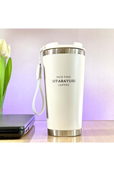 SITARAYURI Anti-Spill Double-Wall Insulated Stainless Steel Mug with Strap (580 ml) (ZF-024)