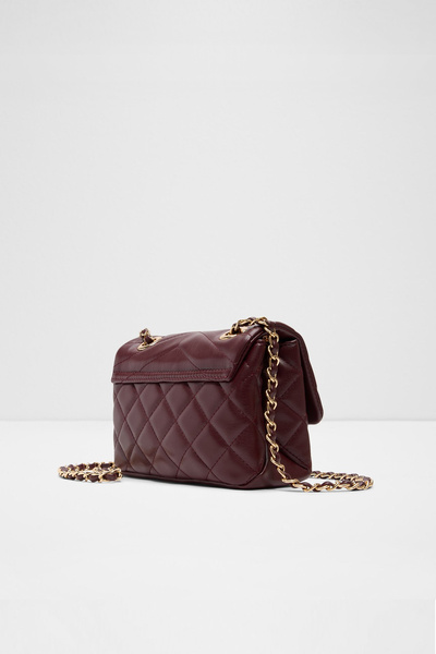 Aldo Alnilamm - Women's Medium Size Burgundy Two-Compartment Crossbody Bag