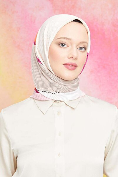 Levidor Fuchsia Digital Pleated Scarf