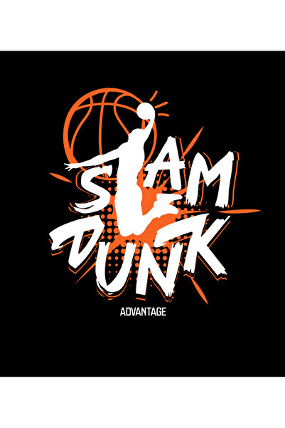 Advantage Slamdunk Basketball Logo Oversized 100% Cotton- Premium Tshirt
