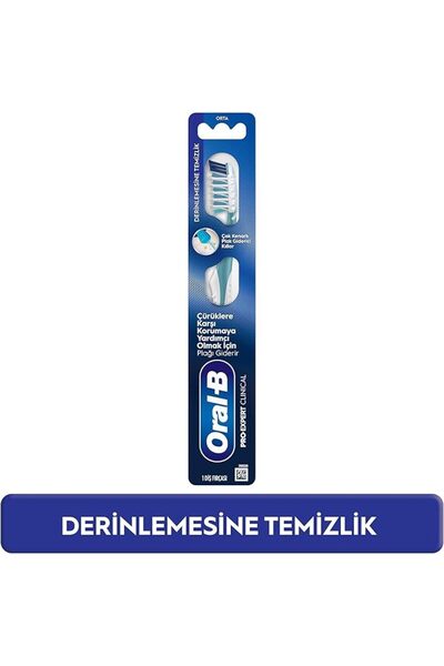 Oral-B Pro-Expert Clinical Derinlemesine Temizlik Diş Fırçası, Orta Sertlik