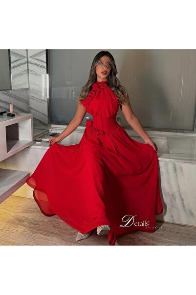 DRAT AMASYE Chiffon dress with raised roses