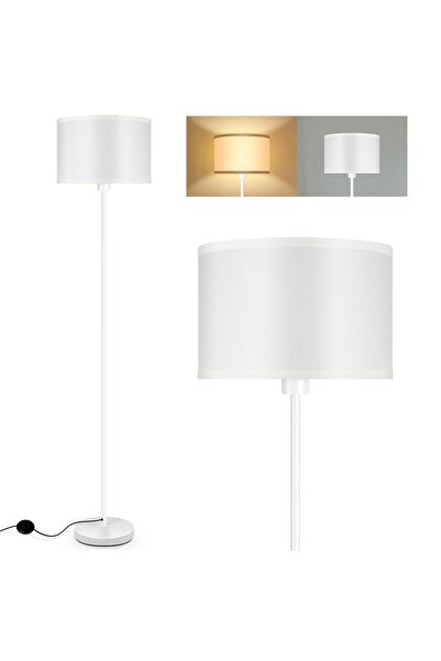 Enjoylifeme مصباح أرضي، مصباح قائم، مصباح عمودي أبيض بسيط